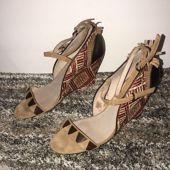 Anthropologie FARYL ROBIN Wedges size 7.5 - Picture 2 of 9